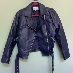 BB Dakota blue faux leather jacket